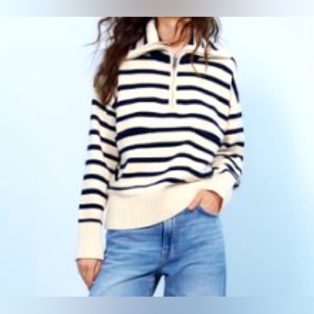 ZARA STRIPED KNIT SWEATER
